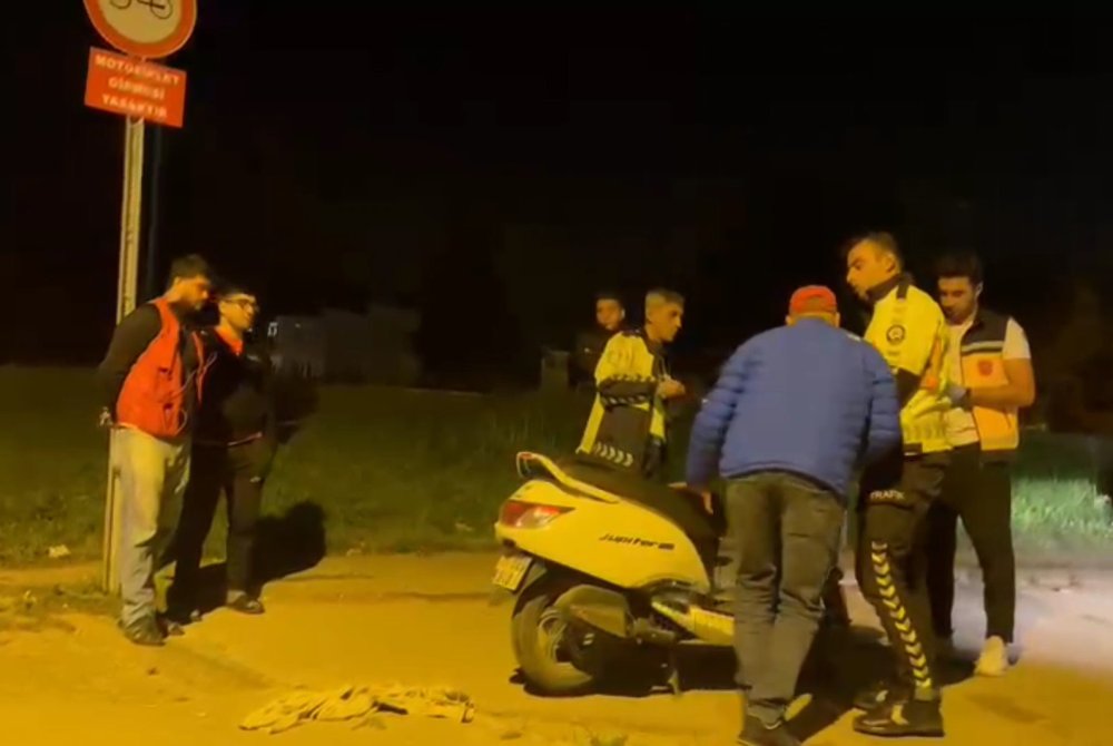 Motosikletten düşen alkollü sürücü: Bana komplo mu kuruyorsunuz?