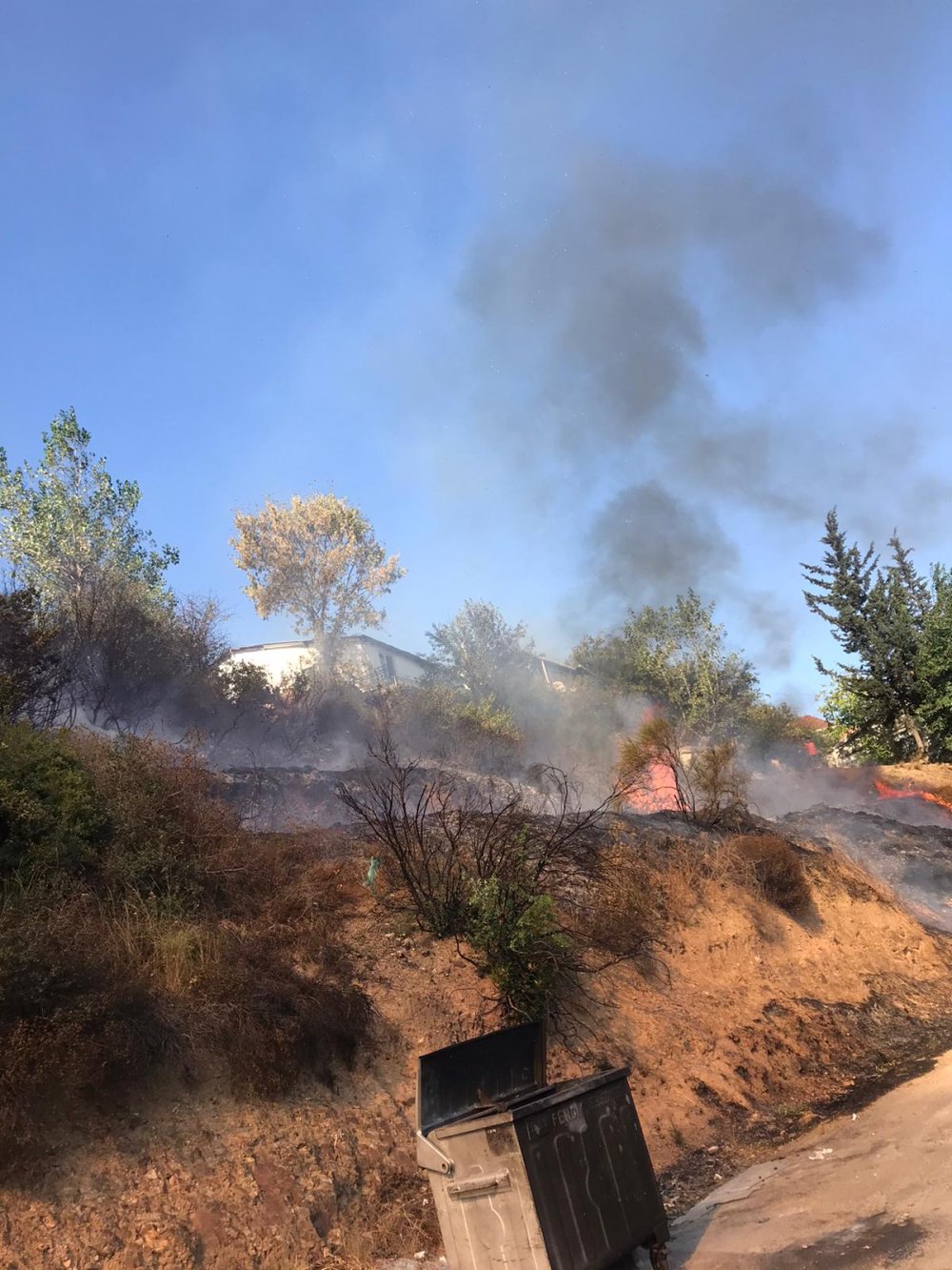 Otluk alanda çıkan yangın kısa sürede söndürüldü