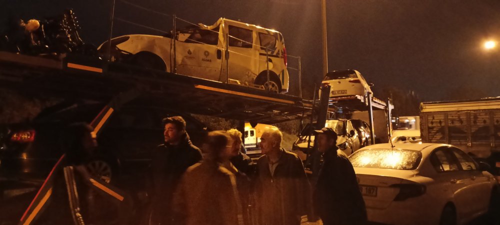 TEM'de büyük kaza! 18 araç birbirine girdi