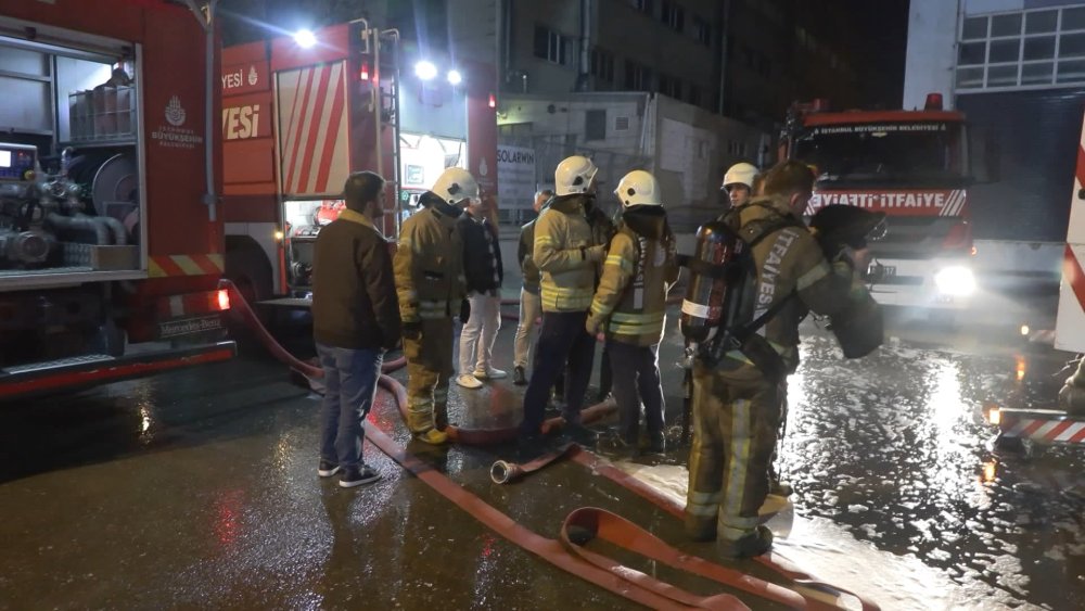 Boya atölyesinde korkutan yangın