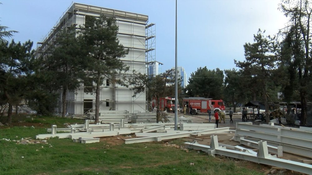 İBB inşaatında yangın!