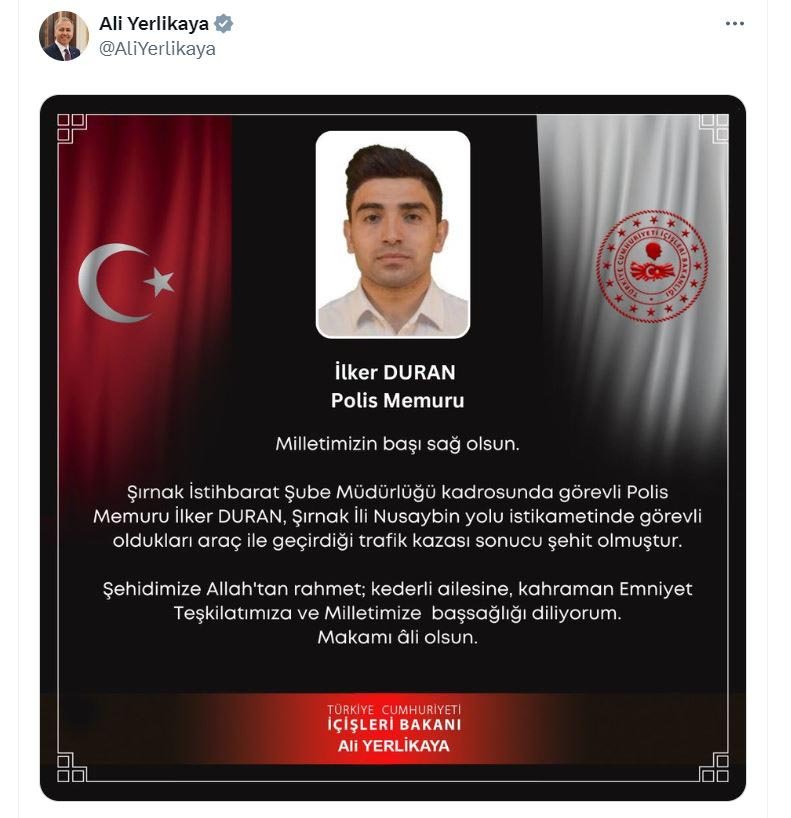 Erdoğan'ın koruma ekibinin geçirdiği kazadan bir acı haber daha