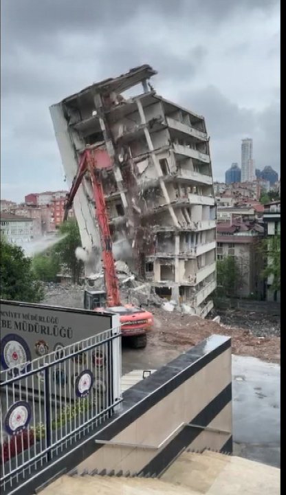 Bina yıkımında kedi paniği!