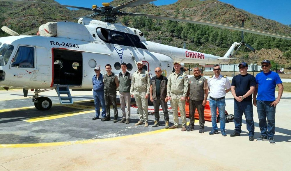 Muğla'da ilk yangın söndürme helikopteri göreve başladı