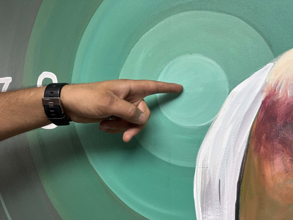 Ressam Abdullayev, Yusuf Dikeç'in meşhur pozunu resmetti