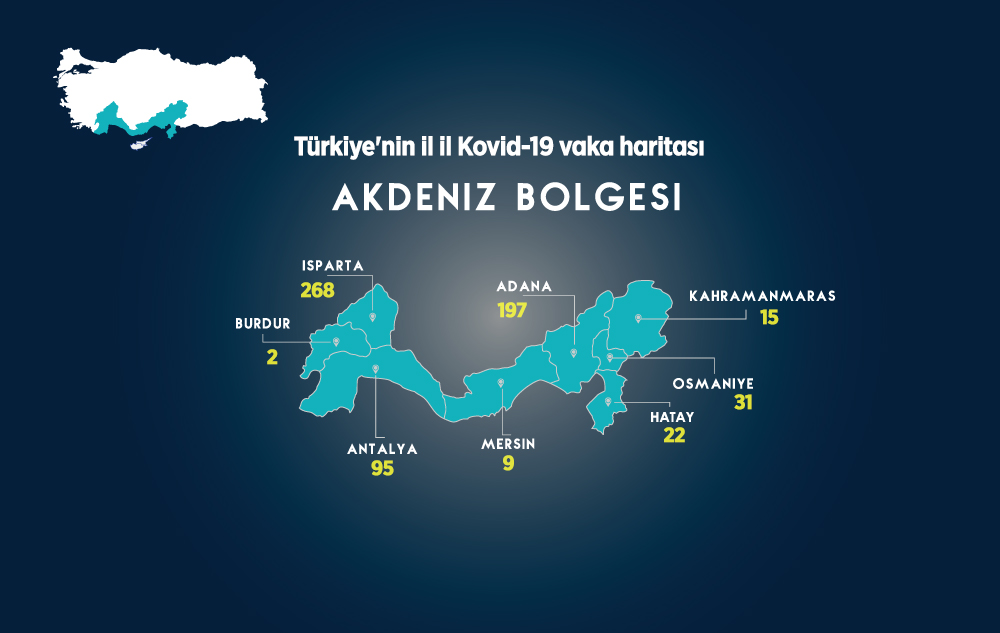 Türkiye'nin İl İl Kovid-19 Vaka Haritası 6