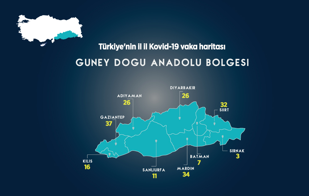 Türkiye'nin İl İl Kovid-19 Vaka Haritası 5
