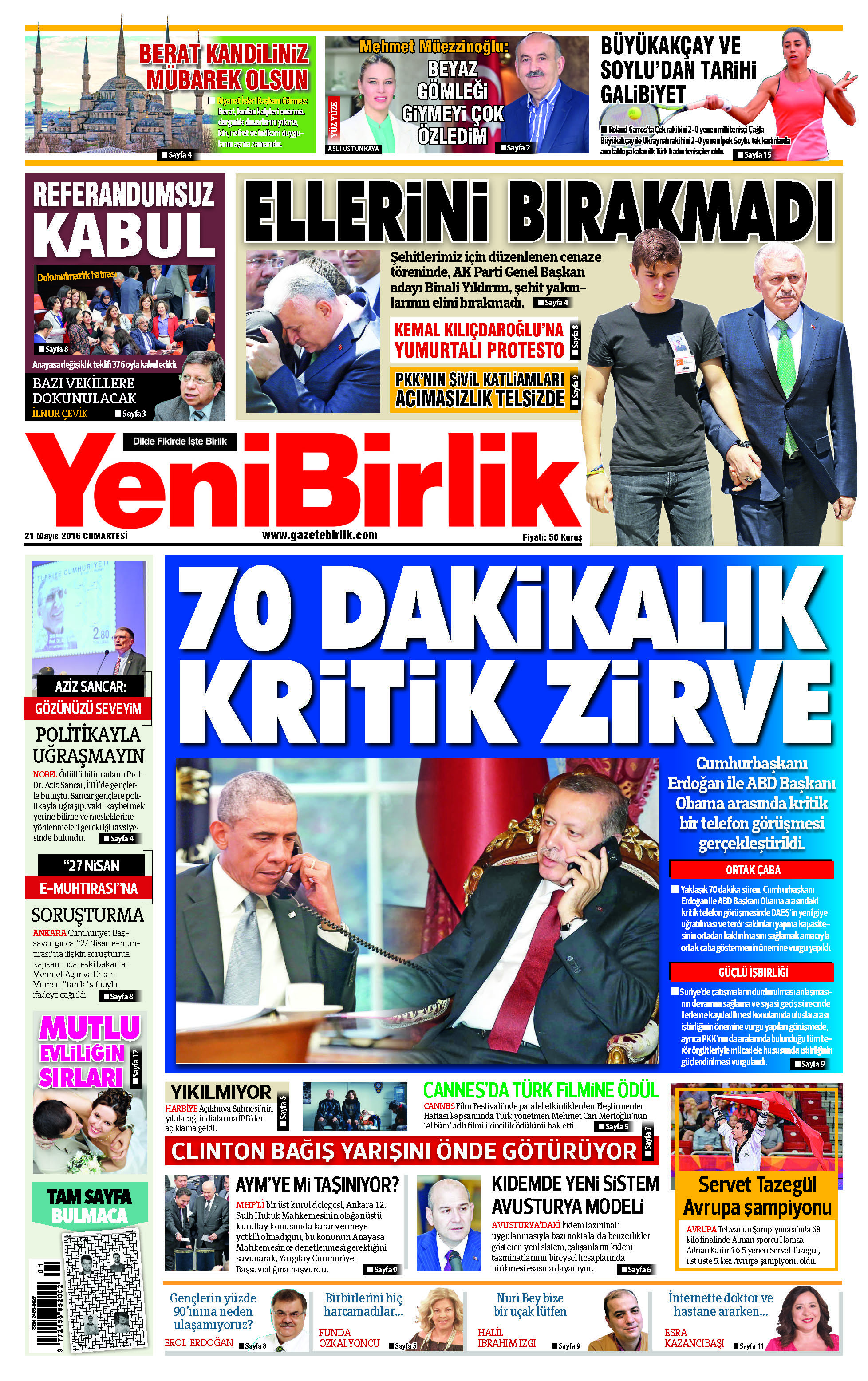https://www.gazetebirlik.com/21 Mayıs 2016