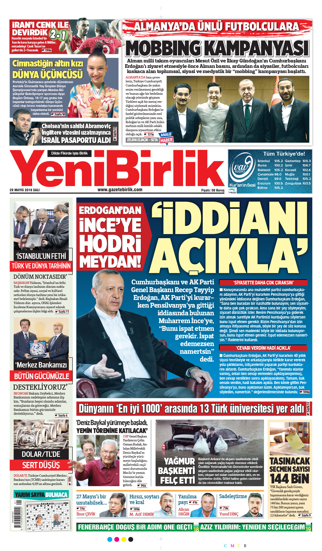 https://www.gazetebirlik.com/29 Mayıs 2018
