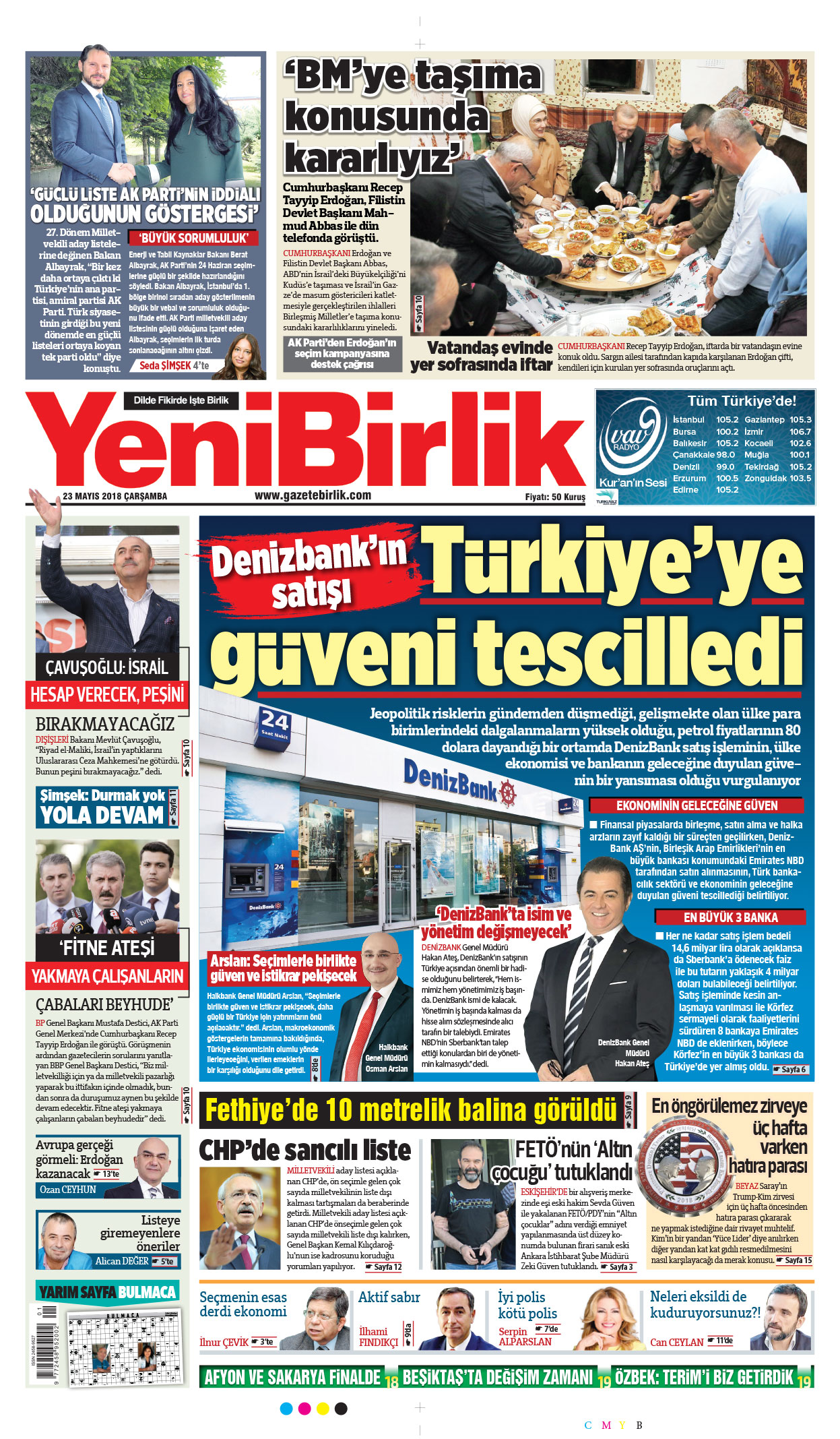 https://www.gazetebirlik.com/23 Mayıs 2018