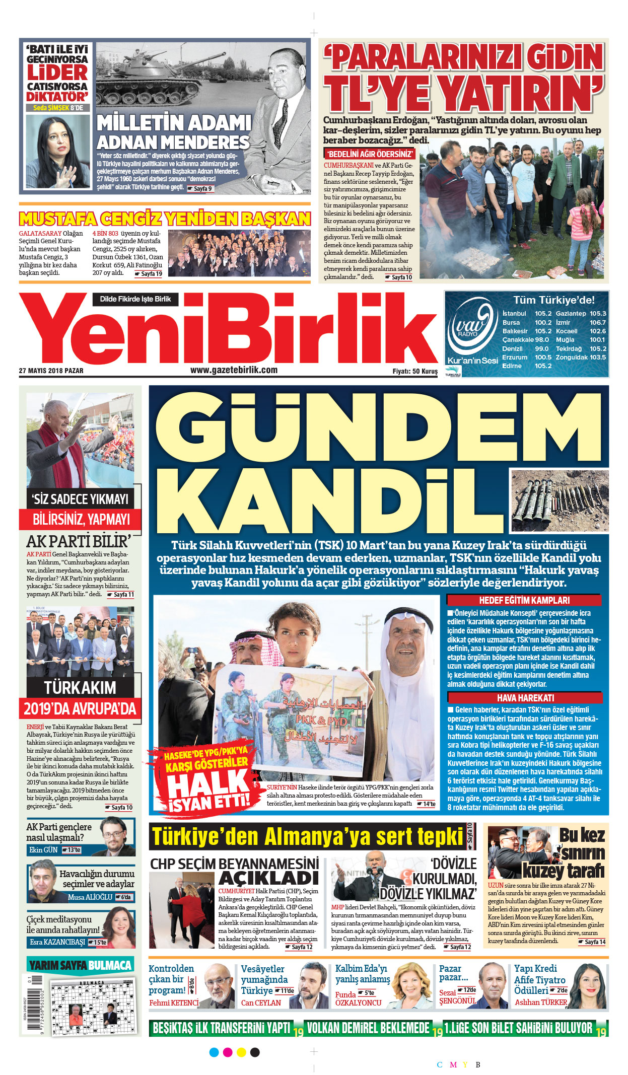 https://www.gazetebirlik.com/27 Mayıs 2018