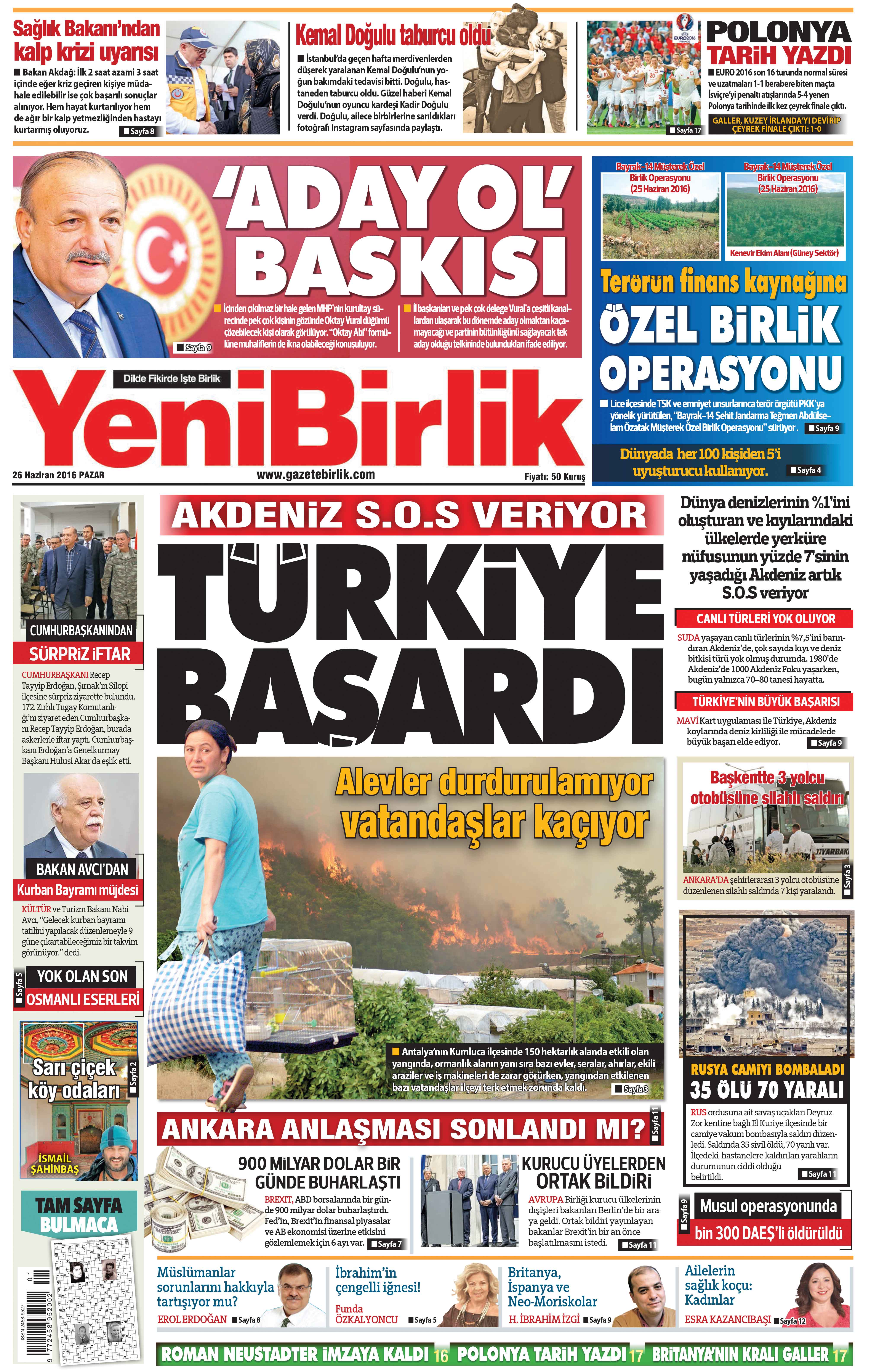 https://www.gazetebirlik.com/26 Haziran 2016