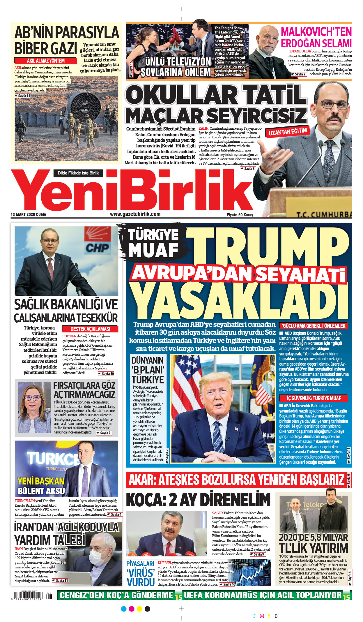 https://www.gazetebirlik.com/13 Mart 2020