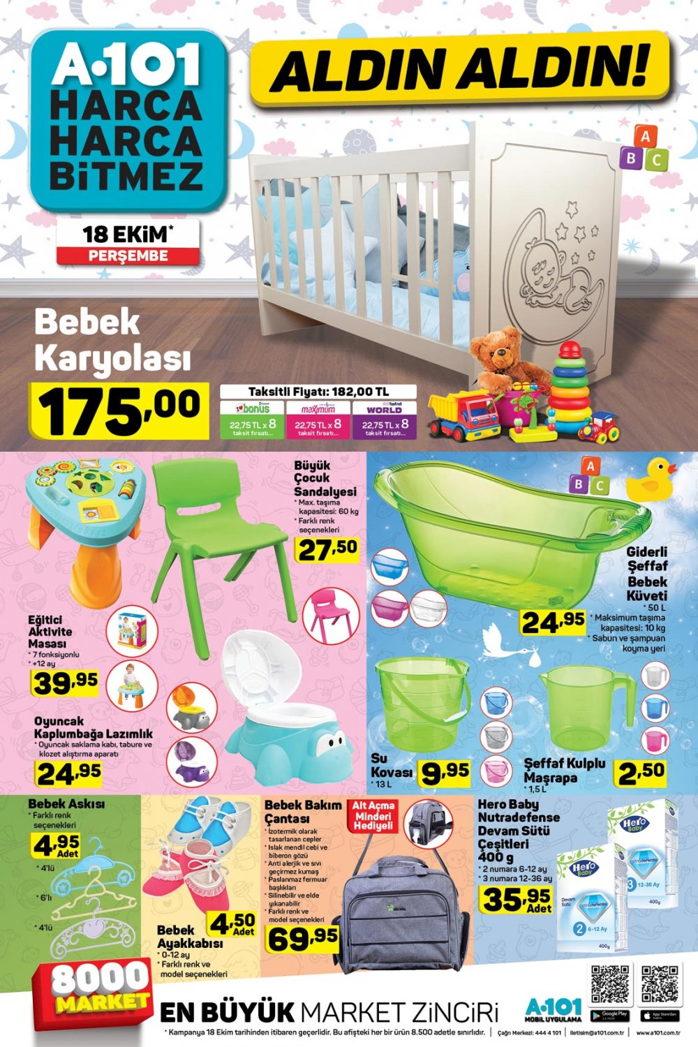 a101 18 ekim perşembe indirimli ürünler katalogu