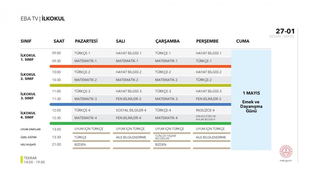 EBA TV 29 Nisan Çarşamba lise ders programı