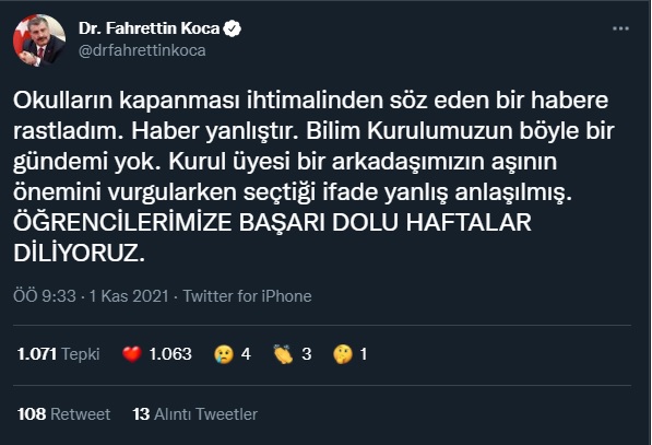 sağlık bakanı fahrettin koca