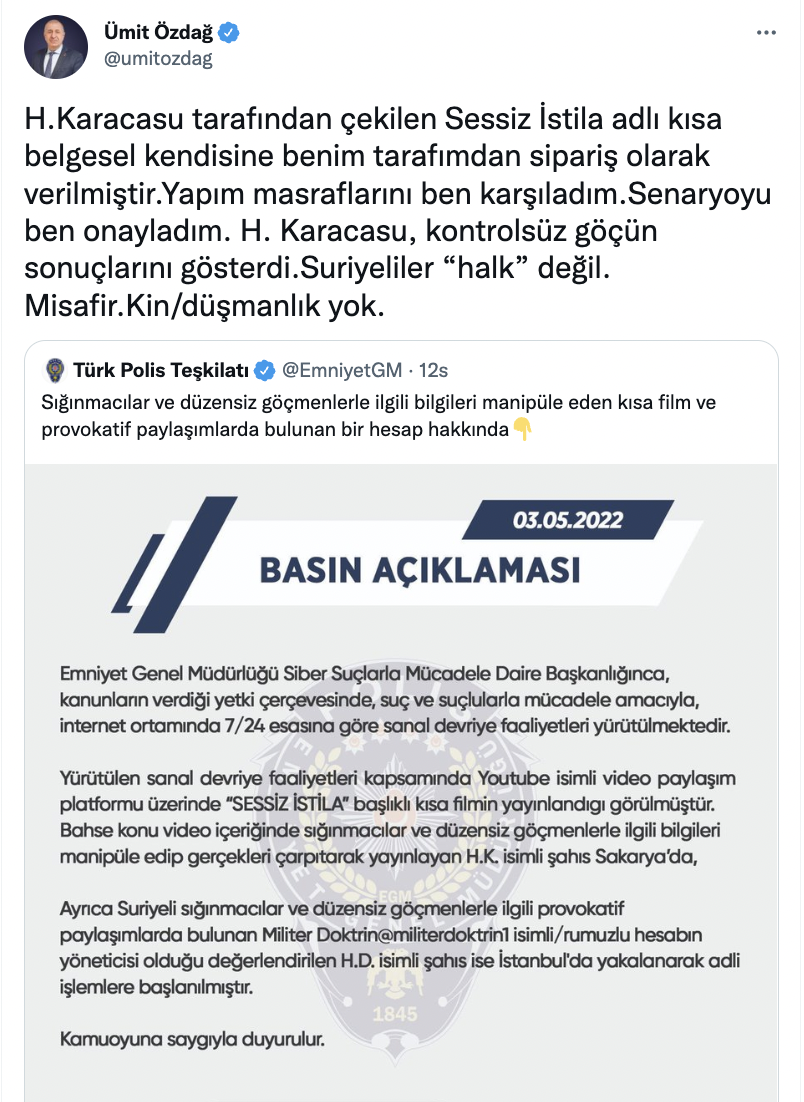  Zafer Partisi Genel Başkanı Ümit Özdağ