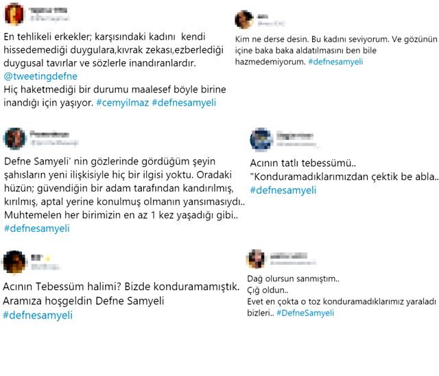 defne samyeli twitter aldatma