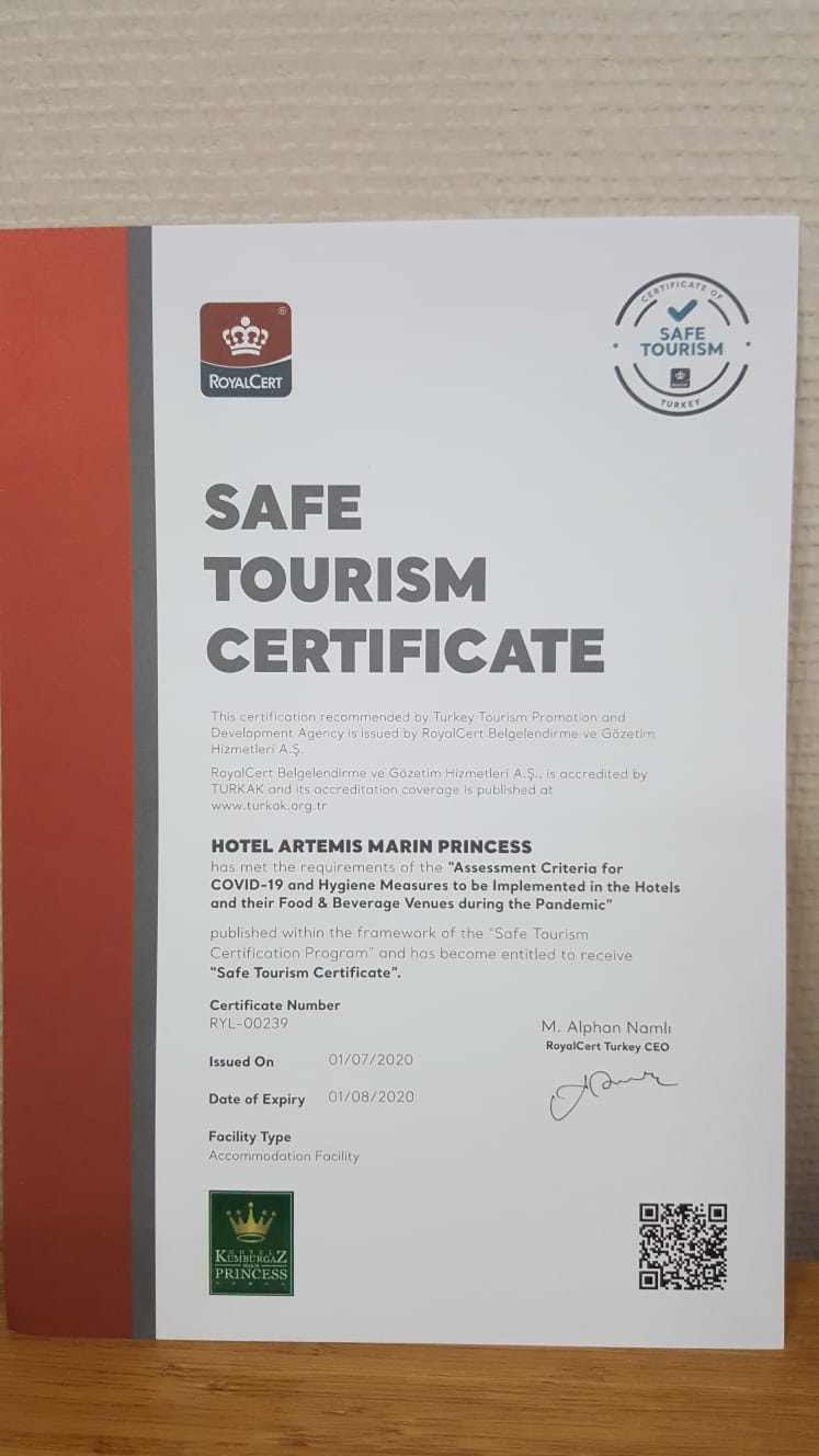 Güvenli Turizm Sertifikası