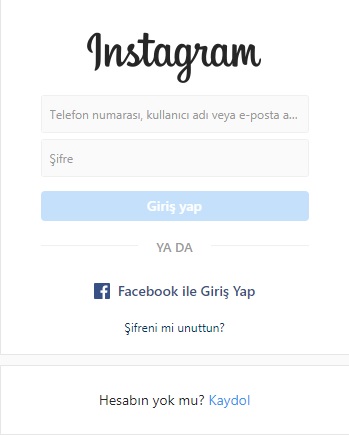 instagram şifremi unuttum