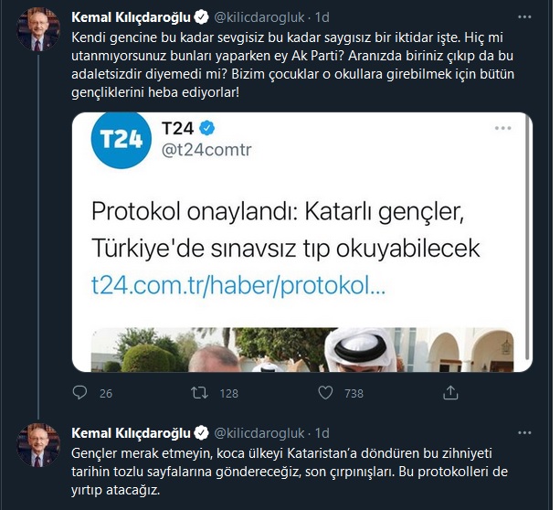 kemal kılıçdaroğlu katar