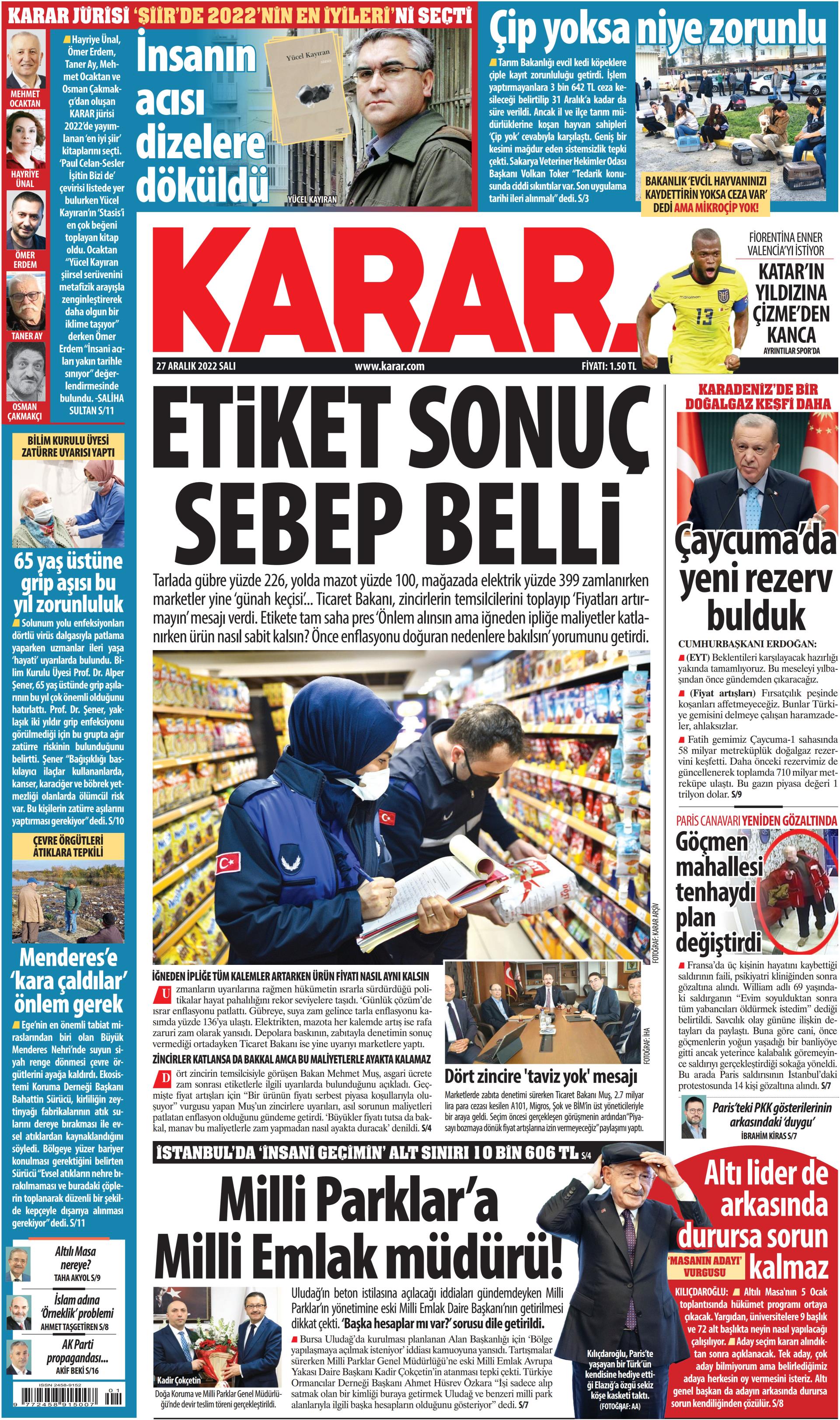 Karar 27 Aralık Salı