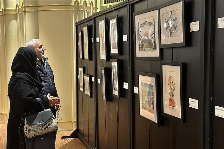Mirasımız Kudüs Uluslararası Karikatür Yarışması özel sergisi sanatseverlerle buluştu