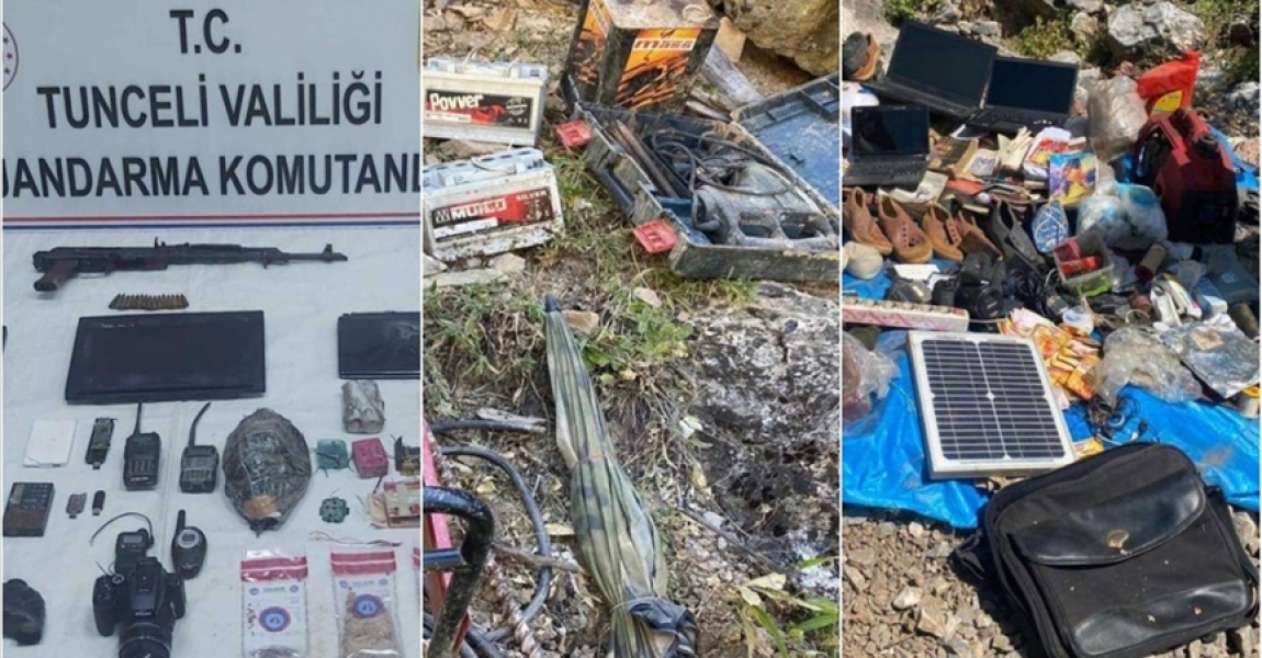 Tunceli'de teröristlerin kullandığı 4 sığınak imha edildi