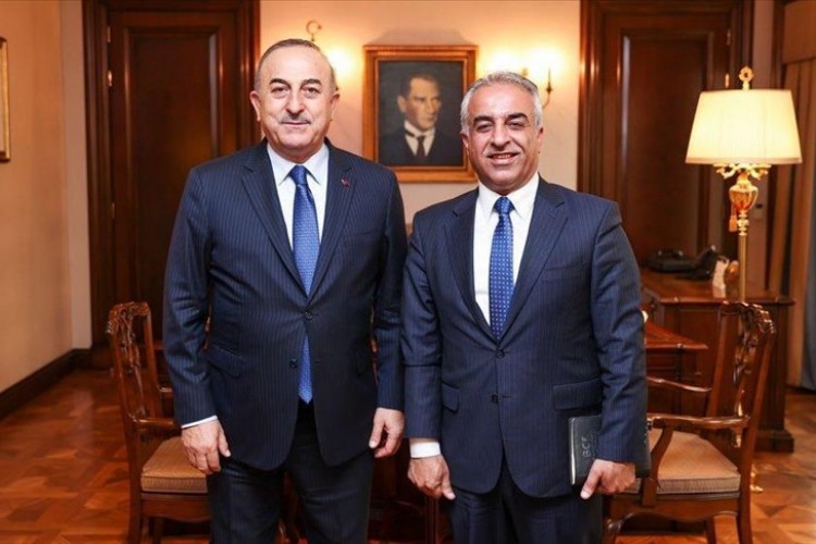 Bakan Çavuşoğlu, Barzani Yardım Vakfı Başkanı Musa Ahmed Barzani ile görüştü