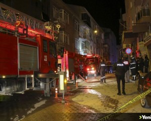 Uşak'ta 4 katlı binada çıkan yangında 7 kişi dumandan etkilendi
