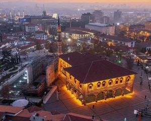 Hacı Bayram-ı Veli Camisi ve çevresi FVP dronla görüntülendi