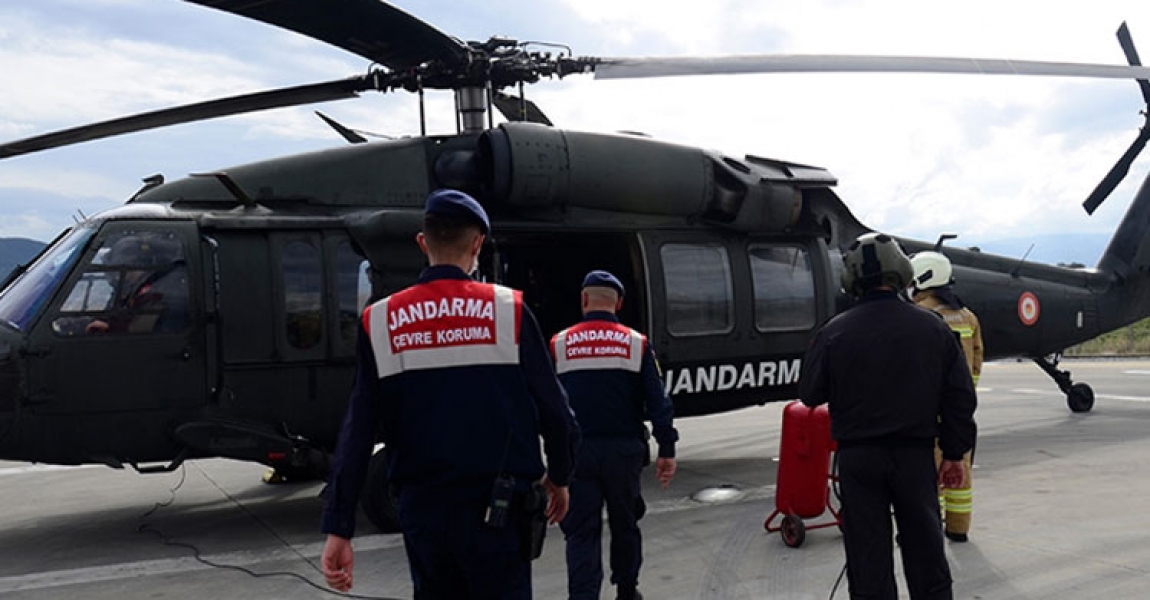 Aydın'da helikopter destekli 'kaçak avcılık' denetimi yapıldı