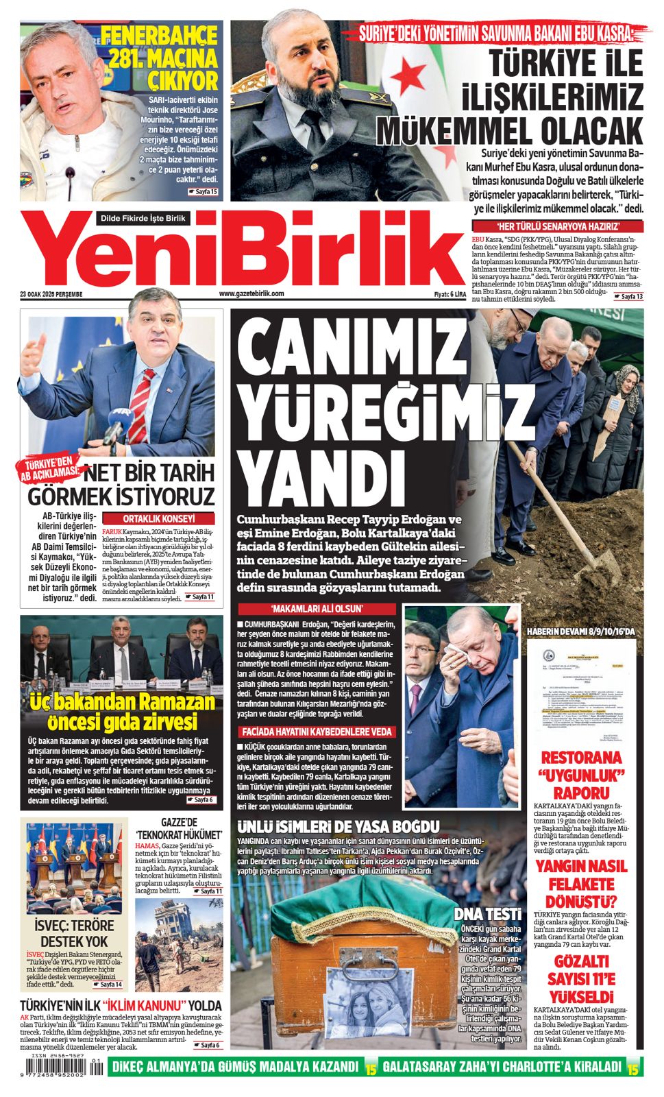 https://www.gazetebirlik.com/Yeni Birlik Gazetesi | 23 Ocak 2025