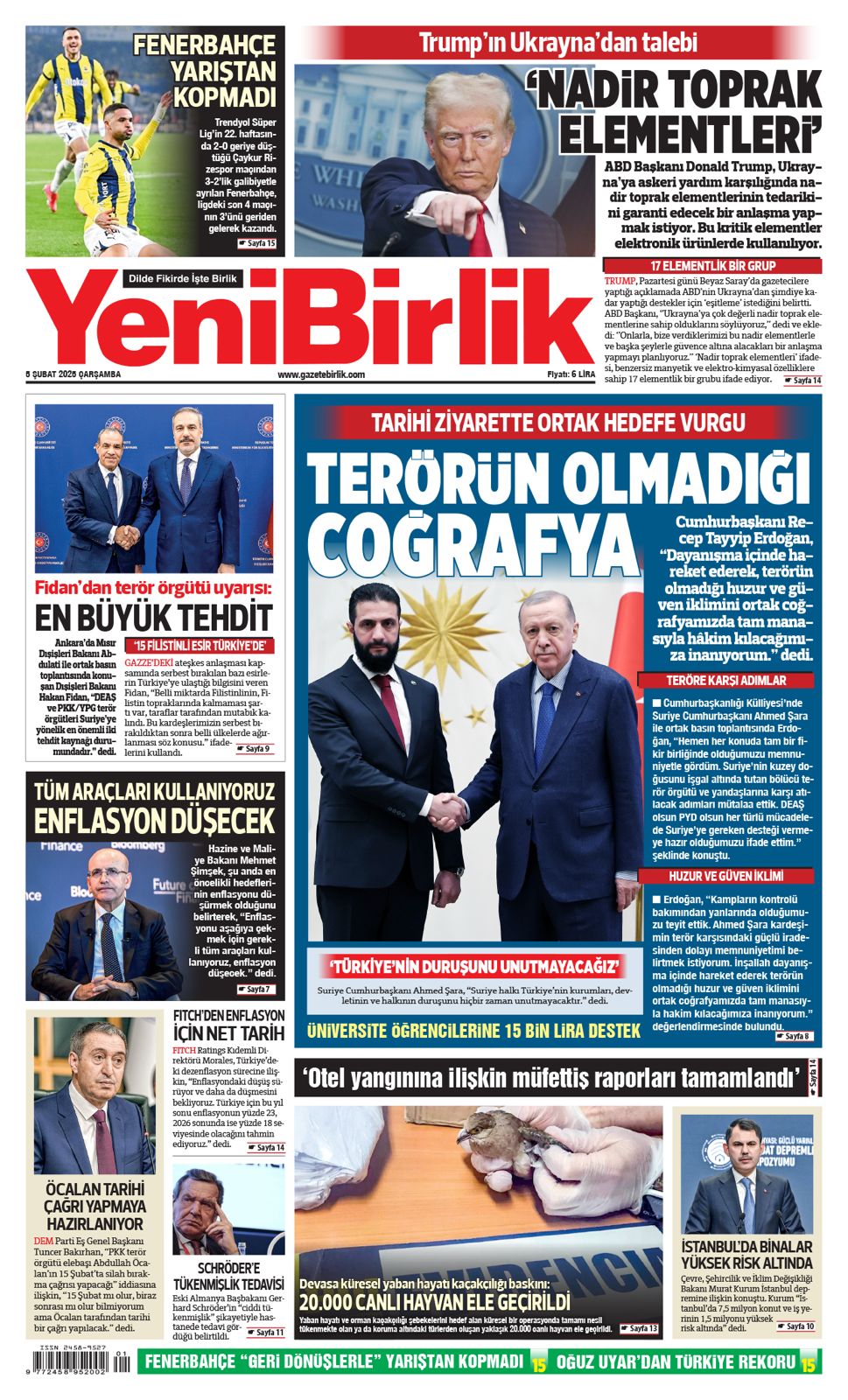 https://www.gazetebirlik.com/Yeni Birlik Gazetesi | 5 Şubat 2025
