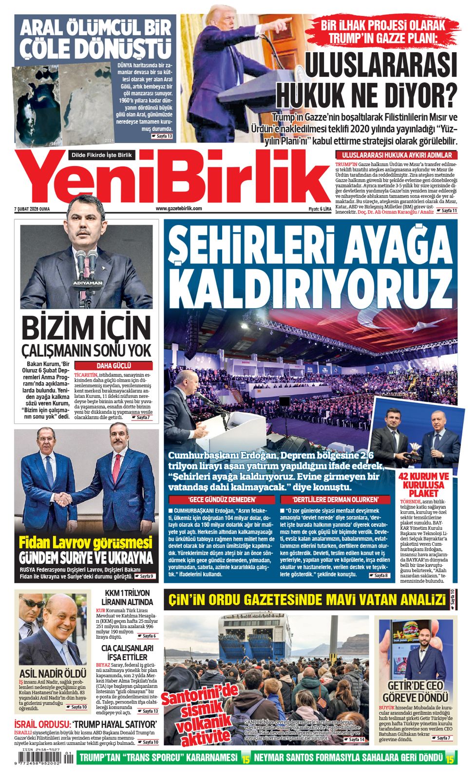 https://www.gazetebirlik.com/Yeni Birlik Gazetesi | 7 Şubat 2025
