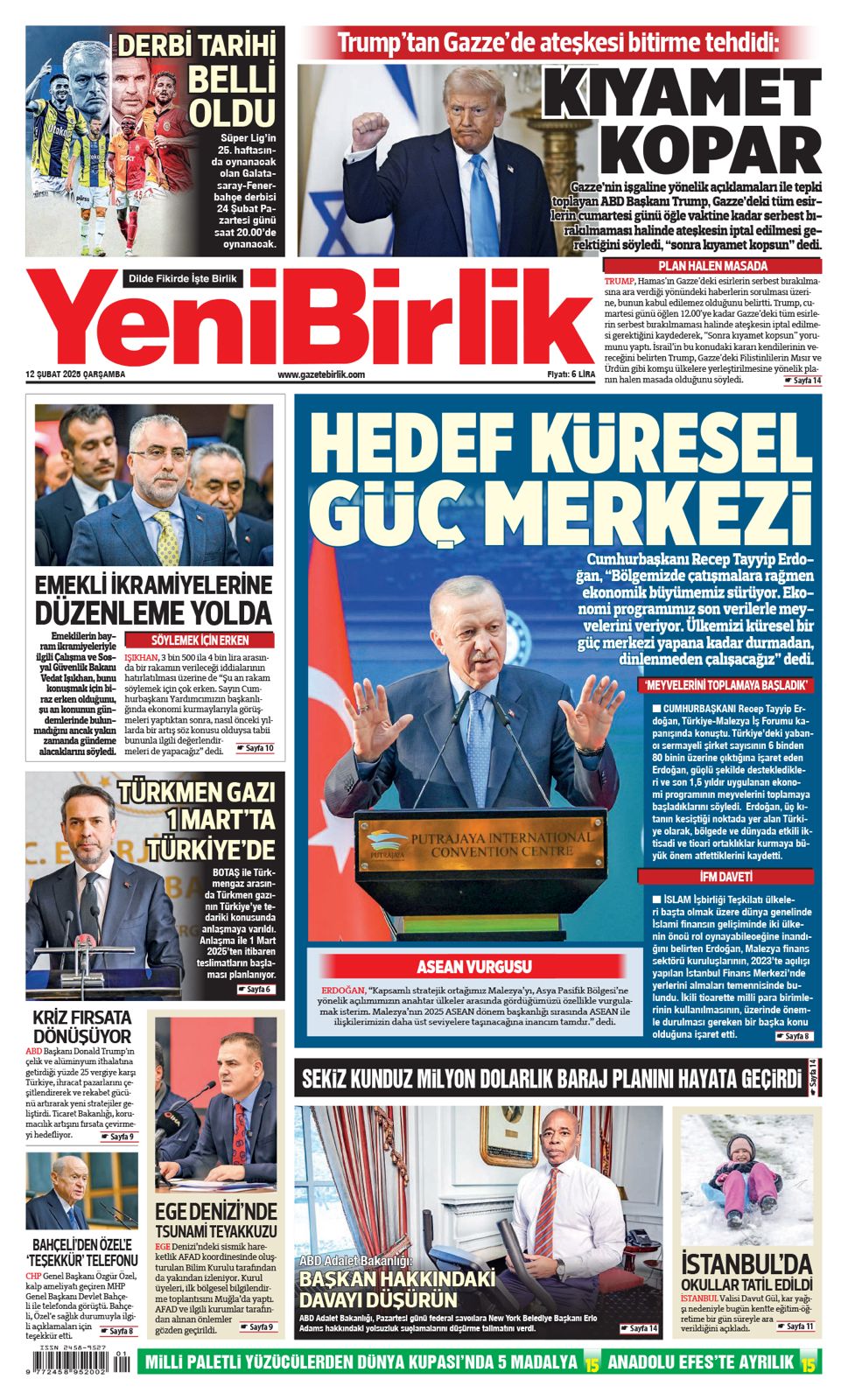 https://www.gazetebirlik.com/Yeni Birlik Gazetesi | 12 Şubat 2025