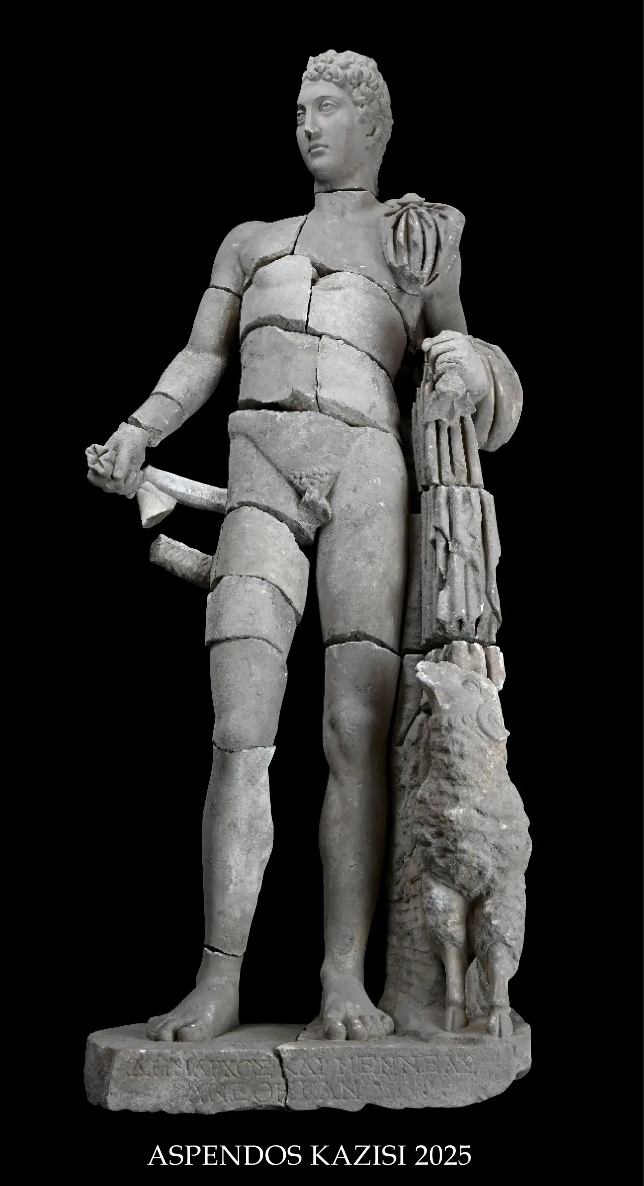 Aspendos'ta tarihi keşif: Hermes Heykeli gün yüzüne çıkarıldı 7