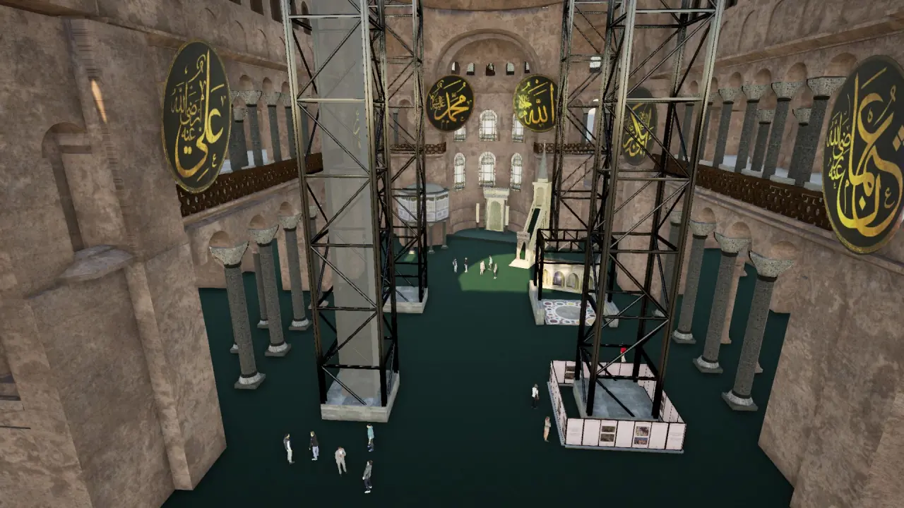 Ayasofya’da geleceğe miras için tarihi adım! Kubbe tüm detaylarıyla yenileniyor 10