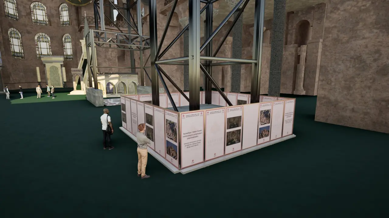 Ayasofya’da geleceğe miras için tarihi adım! Kubbe tüm detaylarıyla yenileniyor 7