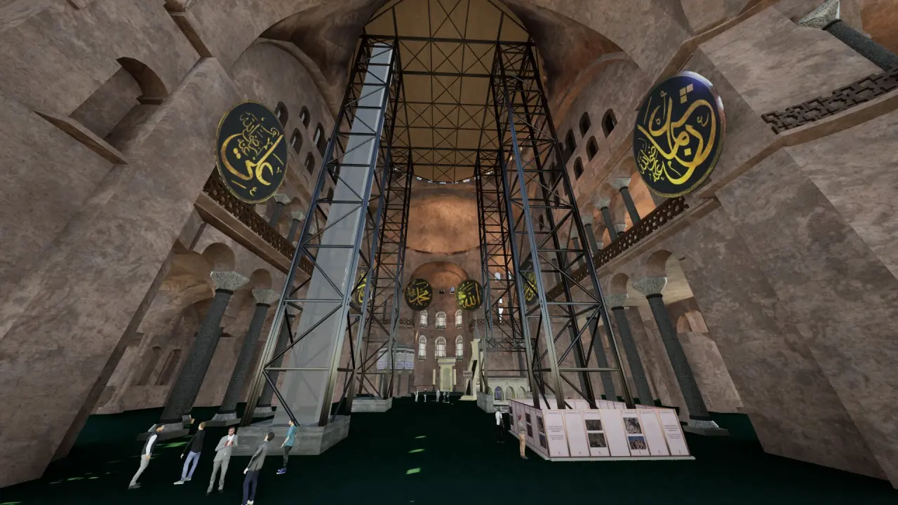 Ayasofya’da geleceğe miras için tarihi adım! Kubbe tüm detaylarıyla yenileniyor 3