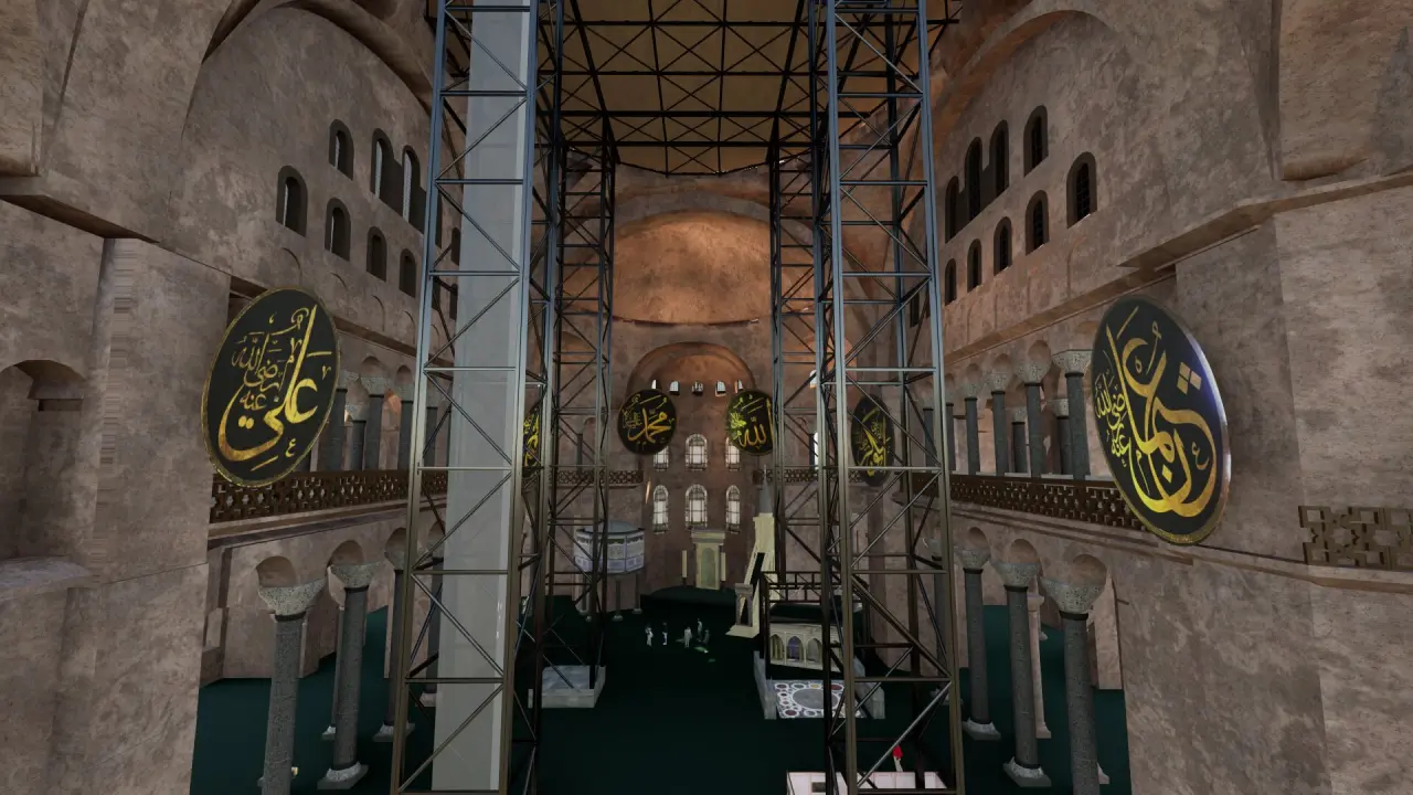 Ayasofya’da geleceğe miras için tarihi adım! Kubbe tüm detaylarıyla yenileniyor 2