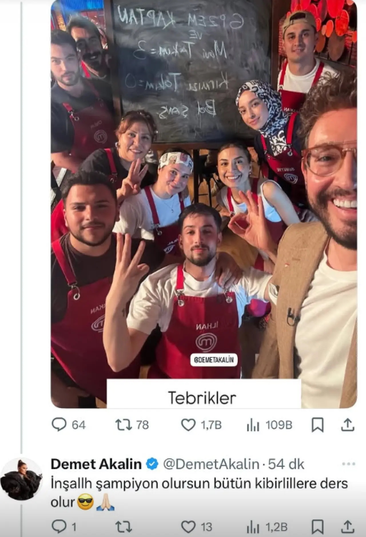Demet Akalın’dan MasterChef İlhan Buğra’ya destek: “İnşallah şampiyon olursun” 2