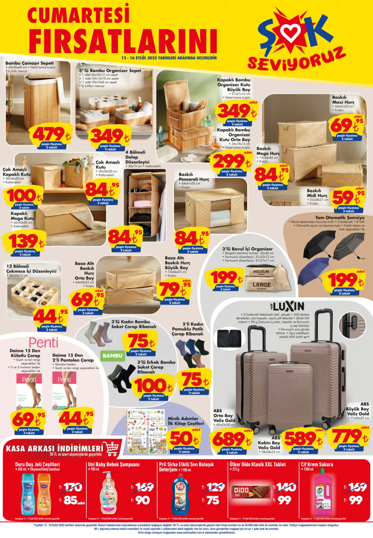 16 Eylül Şok Katalog Ürünlerinde Son Gün! Büyük Boy Valiz 779 TL 1