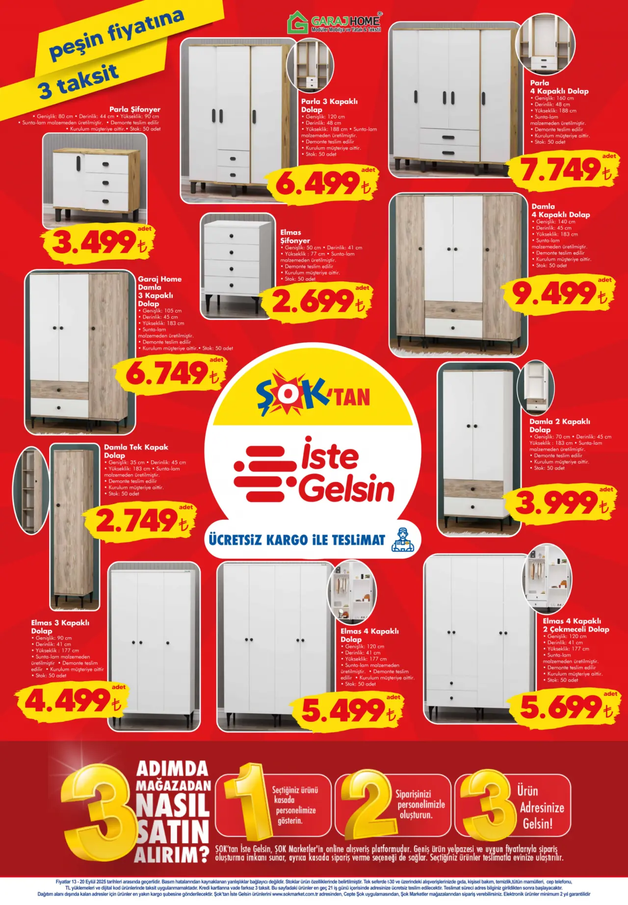 16 Eylül Şok Katalog Ürünlerinde Son Gün! Büyük Boy Valiz 779 TL 3