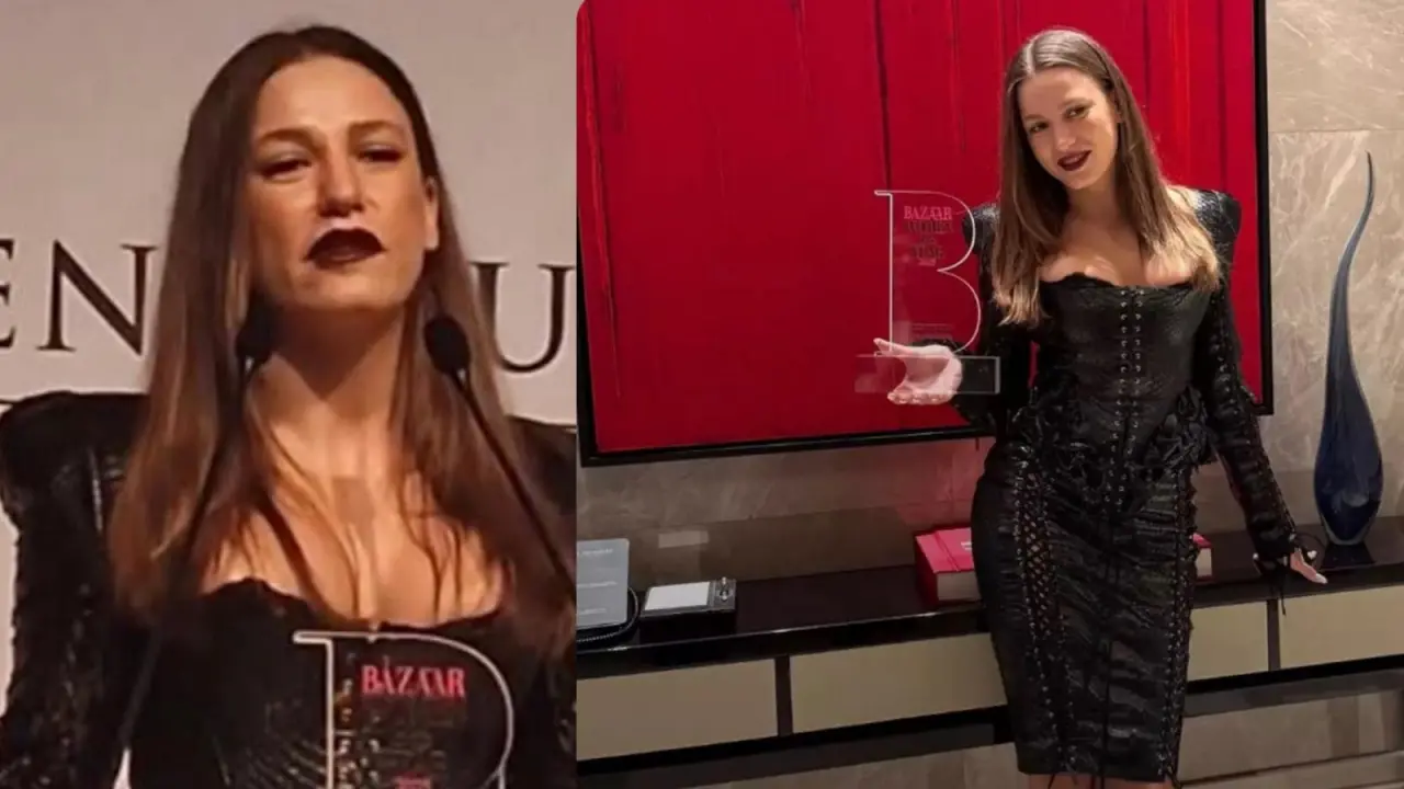 Serenay Sarıkaya 'Yılın Oyuncusu' seçildi, kıyafetiyle gecenin konusu oldu! 3