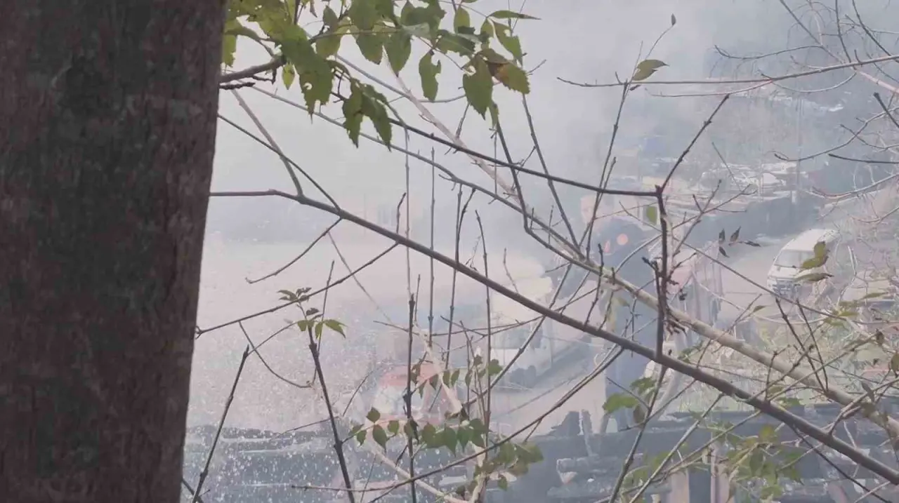 Alevler yükseldi, sinirler patladı... İtfaiyeci muhabiri yıkadı! 5