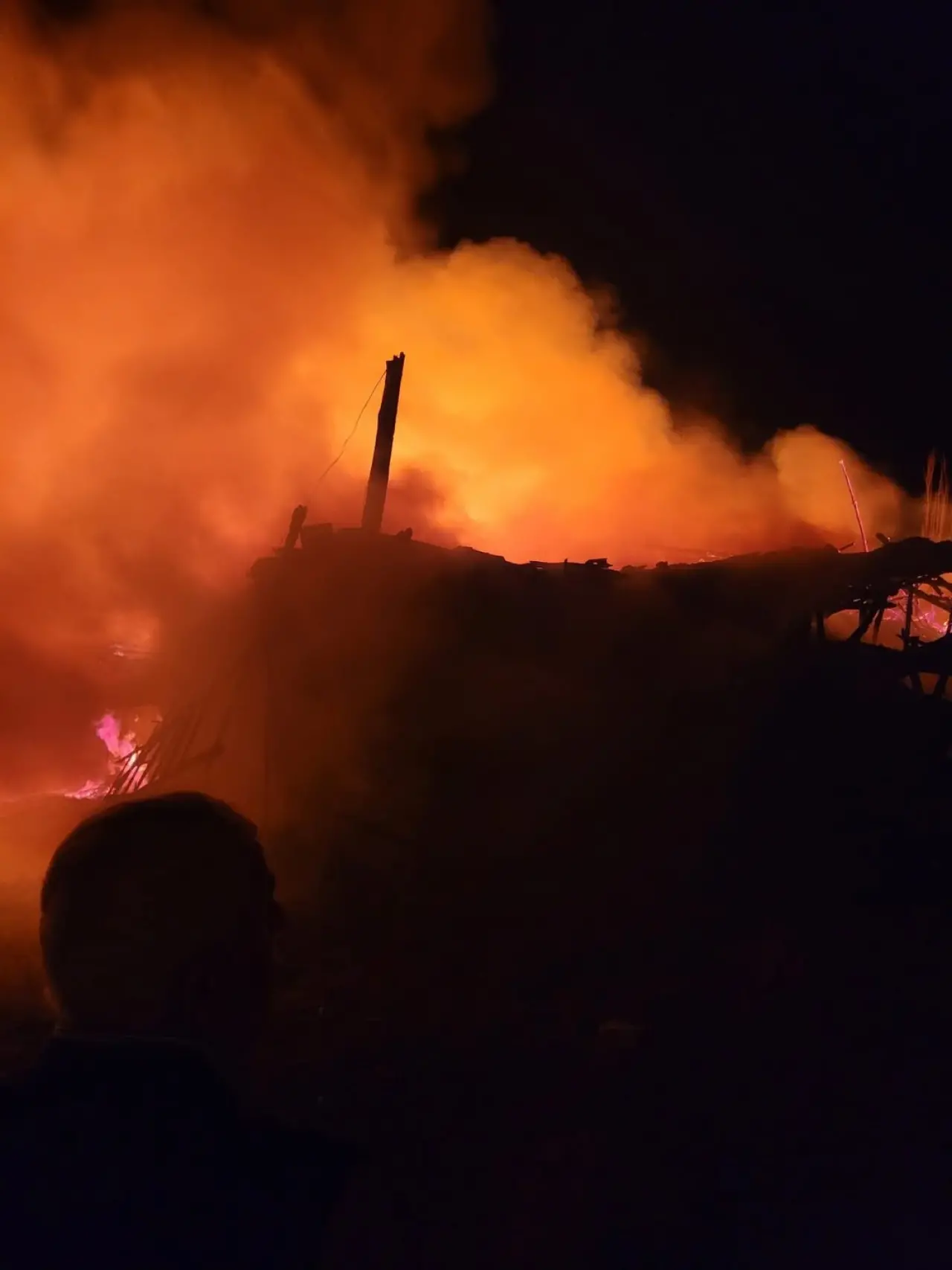 Alevler sadece samanı değil, evi de yuttu! 3