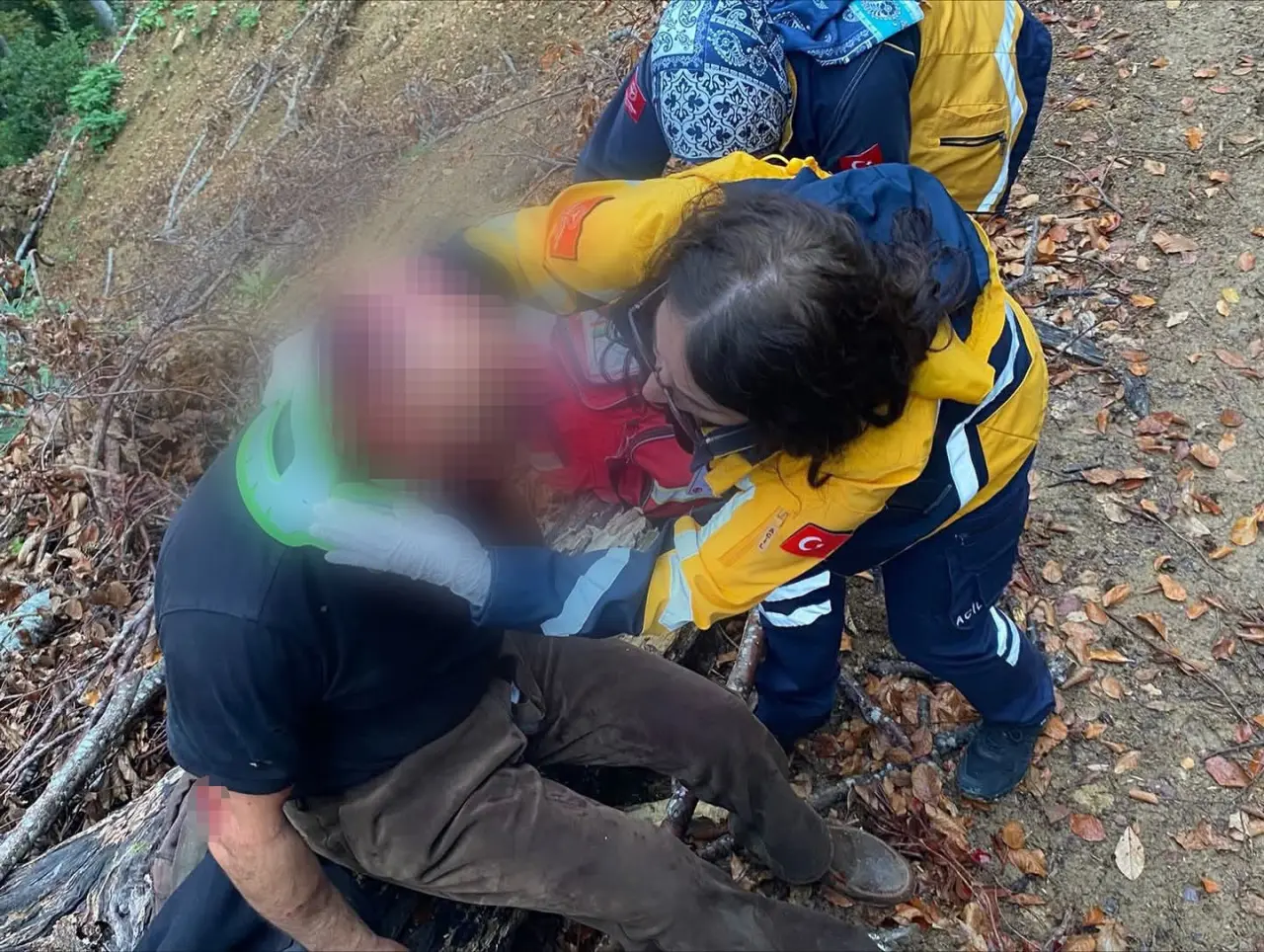 Dakikalarla yarıştılar... Ayı saldırısında dehşet anları! 3