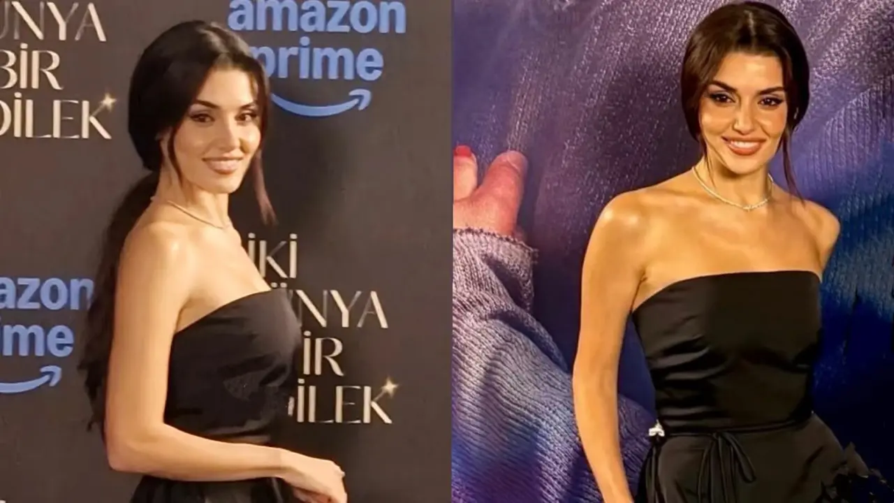 Gala değil, adeta film sahnesi... Hande Erçel ve Metin Akdülger’in büyüleyici uyumu! 2