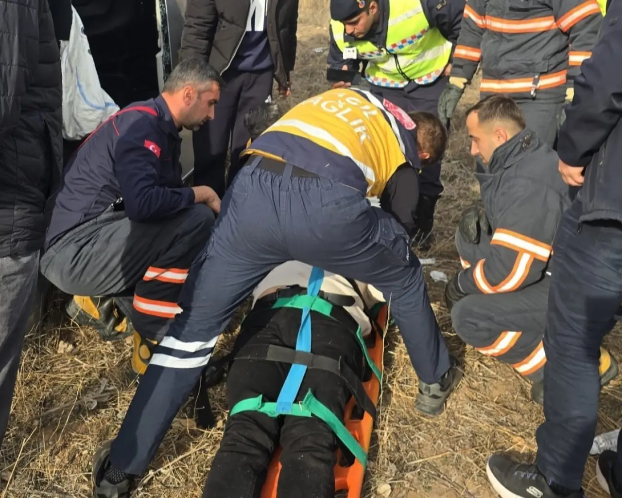 Korgun–Çankırı yolunda feci kaza: Otomobil hurdaya döndü 1